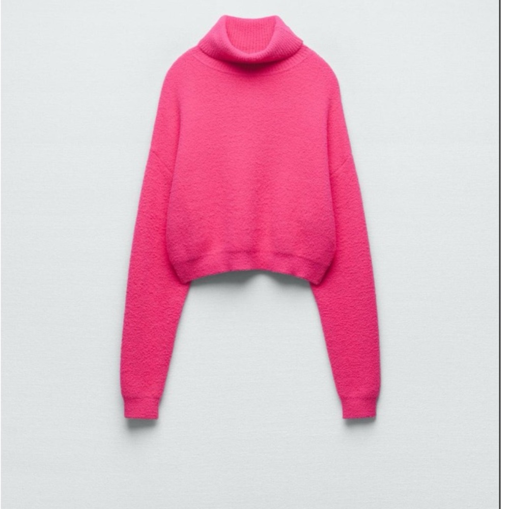Cropped turtleneck